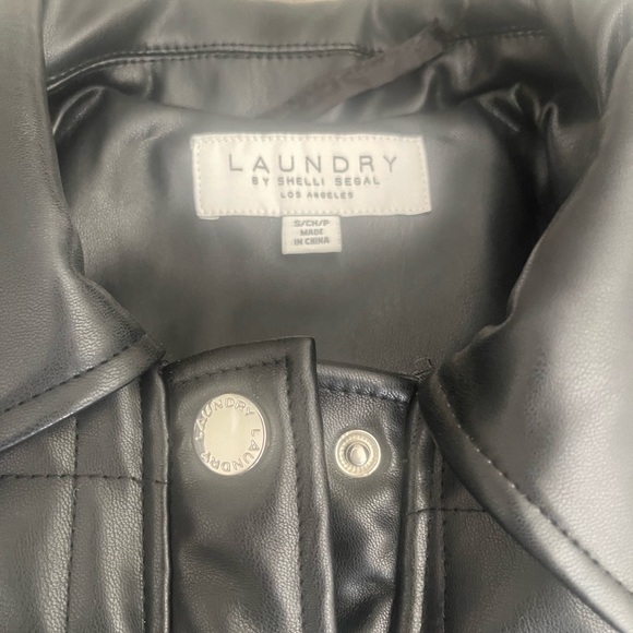 Leather quilted jacket- Laundry by shelli segal Los Angeles sz. S - Picture 2 of 4